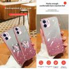 For iPhone 12 mini Plated Gradient Glitter Butterfly Holder TPU Phone Case(Silver) - 3