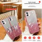 For iPhone 11 Plated Gradient Glitter Butterfly Holder TPU Phone Case(Black) - 3