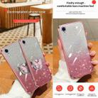 For iPhone XR Plated Gradient Glitter Butterfly Holder TPU Phone Case(Pink) - 3