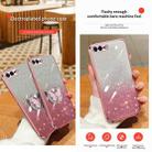 For iPhone 7 Plus / 8 Plus Plated Gradient Glitter Butterfly Holder TPU Phone Case(Pink) - 3