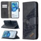 For Samsung Galaxy S20+ Matching Color Crocodile Texture Horizontal Flip PU Leather Case with Wallet & Holder & Card Slots(Black) - 1