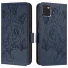 For Samsung Galaxy A81 / M60s Embossed Rose RFID Anti-theft Leather Phone Case(Dark Blue) - 2