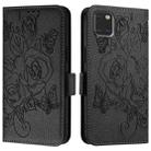For Samsung Galaxy A81 / M60s Embossed Rose RFID Anti-theft Leather Phone Case(Black) - 2