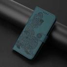 For Redmi Note 14 Pro+ 5G Datura Flower Embossed Flip Leather Phone Case(Dark Green) - 2