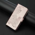 For Redmi Note 14 Pro+ 5G Datura Flower Embossed Flip Leather Phone Case(Rose Gold) - 2