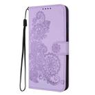 For Samsung Galaxy M14 5G / F14 5G Datura Flower Embossed Flip Leather Phone Case(Purple) - 3