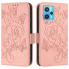 For Realme Narzo 50 Pro 5G Embossed Rose RFID Anti-theft Leather Phone Case(Pink) - 2