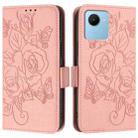 For Realme C30 4G / Narzo 50i Prime / C30s Embossed Rose RFID Anti-theft Leather Phone Case(Pink) - 2