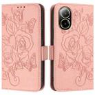 For Realme C67 4G Global Embossed Rose RFID Anti-theft Leather Phone Case(Pink) - 2