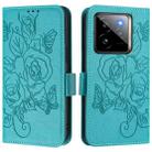 For Realme GT 7 Pro 5G Embossed Rose RFID Anti-theft Leather Phone Case(Light Blue) - 2