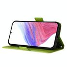 For Realme 14 Pro+ 5G Embossed Rose RFID Anti-theft Leather Phone Case(Green) - 3