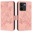For Realme P3 Ultra 5G Embossed Rose RFID Anti-theft Leather Phone Case(Pink) - 2