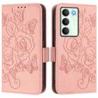 For Realme 14x Global / V70 5G / C75 5G Embossed Rose RFID Anti-theft Leather Phone Case(Pink) - 2