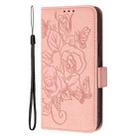 For Realme P4 Pro 5G Embossed Rose RFID Anti-theft Leather Phone Case(Pink) - 2
