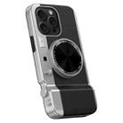 For iPhone 15 Pro Max 3D Retro Bluetooth Camera Magsafe Mirror Phone Case(Black) - 1