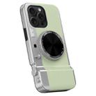 For iPhone 15 Pro Max 3D Retro Bluetooth Camera Magsafe Mirror Phone Case(Light Green) - 1