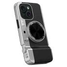 For iPhone 15 3D Retro Bluetooth Camera Magsafe Mirror Phone Case(Black) - 1