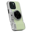 For iPhone 15 3D Retro Bluetooth Camera Magsafe Mirror Phone Case(Light Green) - 1