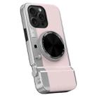 For iPhone 14 Pro 3D Retro Bluetooth Camera Magsafe Mirror Phone Case(Pink) - 1