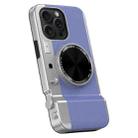 For iPhone 13 Pro 3D Retro Bluetooth Camera Magsafe Mirror Phone Case(Purple Blue) - 1