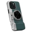 For iPhone 13 3D Retro Bluetooth Camera Magsafe Mirror Phone Case(Dark Green) - 1