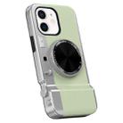 For iPhone 12 3D Retro Bluetooth Camera Magsafe Mirror Phone Case(Light Green) - 1