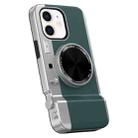 For iPhone 12 3D Retro Bluetooth Camera Magsafe Mirror Phone Case(Dark Green) - 1