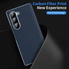 For Samsung Galaxy Z Fold6 5G Electroplated Carbon Fiber Pattern Folding Phone Case with Hinge(Blue) - 2