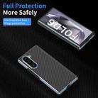 For Samsung Galaxy Z Fold5 5G Electroplated Carbon Fiber Pattern Folding Phone Case with Hinge(Black) - 3