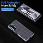For Samsung Galaxy Z Fold5 5G Electroplated Carbon Fiber Pattern Folding Phone Case with Hinge(Grey) - 3