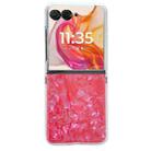 For Motorola Razr 50 Ultra Pearlescent Shell Texture Phone Case(Red) - 1