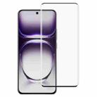 For OPPO Reno12 Pro Global Edge Glue 9H HD 3D Curved Edge Tempered Glass Film(Black) - 1