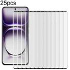 For OPPO Reno12 Pro Global 25pcs Edge Glue 9H HD 3D Curved Edge Tempered Glass Film(Black) - 1