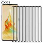 For OPPO Reno8 T 5G 25pcs Full Glue 9H HD 3D Curved Edge Tempered Glass Film(Black) - 1
