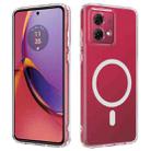 For Motorola Moto G84 5G MagSafe Clear Acrylic PC Hybrid TPU Phone Case(Transparent) - 1