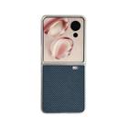 For Honor Magic V Flip Carbon Fiber Leather Grain Kevlar Folding Phone Case(Light Blue) - 1