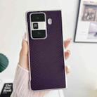 For Honor Magic VS3 Carbon Fiber Leather Grain Kevlar Folding Phone Case(Purple) - 2