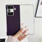 For Honor Magic VS3 Carbon Fiber Leather Grain Kevlar Folding Phone Case(Purple) - 3