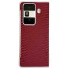 For Honor Magic VS3 Carbon Fiber Leather Grain Kevlar Folding Phone Case(Red) - 1