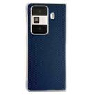 For Honor Magic VS3 Carbon Fiber Leather Grain Kevlar Folding Phone Case(Dark Blue) - 1