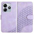 For Redmi Note 14 5G YX0060 Elephant Head Embossed Phone Leather Case with Lanyard(Light Purple) - 1