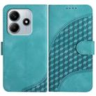 For Redmi Note 14 5G YX0060 Elephant Head Embossed Phone Leather Case with Lanyard(Light Blue) - 1