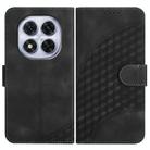 For Redmi Note 14 Pro 5G Elephant Head Embossed Phone Leather Case with Lanyard(Black) - 1