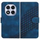 For Redmi Note 14 Pro 5G Elephant Head Embossed Phone Leather Case with Lanyard(Royal Blue) - 1
