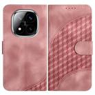 For Redmi Note 14 Pro+ 5G Elephant Head Embossed Phone Leather Case with Lanyard(Pink) - 1