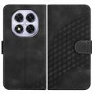 For Redmi Note 14 Pro 4G Elephant Head Embossed Phone Leather Case with Lanyard(Black) - 1