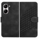 For Redmi Turbo 4 / Xiaomi Poco X7 Pro Elephant Head Embossed Phone Leather Case with Lanyard(Black) - 1