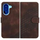 For Redmi A5 4G 171.7mm / Xiaomi Poco C71 Elephant Head Embossed Phone Leather Case with Lanyard(Coffee) - 1