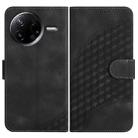 For Redmi K80 / Xiaomi Poco F7 Pro Elephant Head Embossed Phone Leather Case with Lanyard(Black) - 1