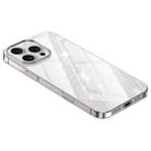 For iPhone 13 Pro Electroplated PC Hybrid Glitter Glass Phone Case(Transparent) - 1